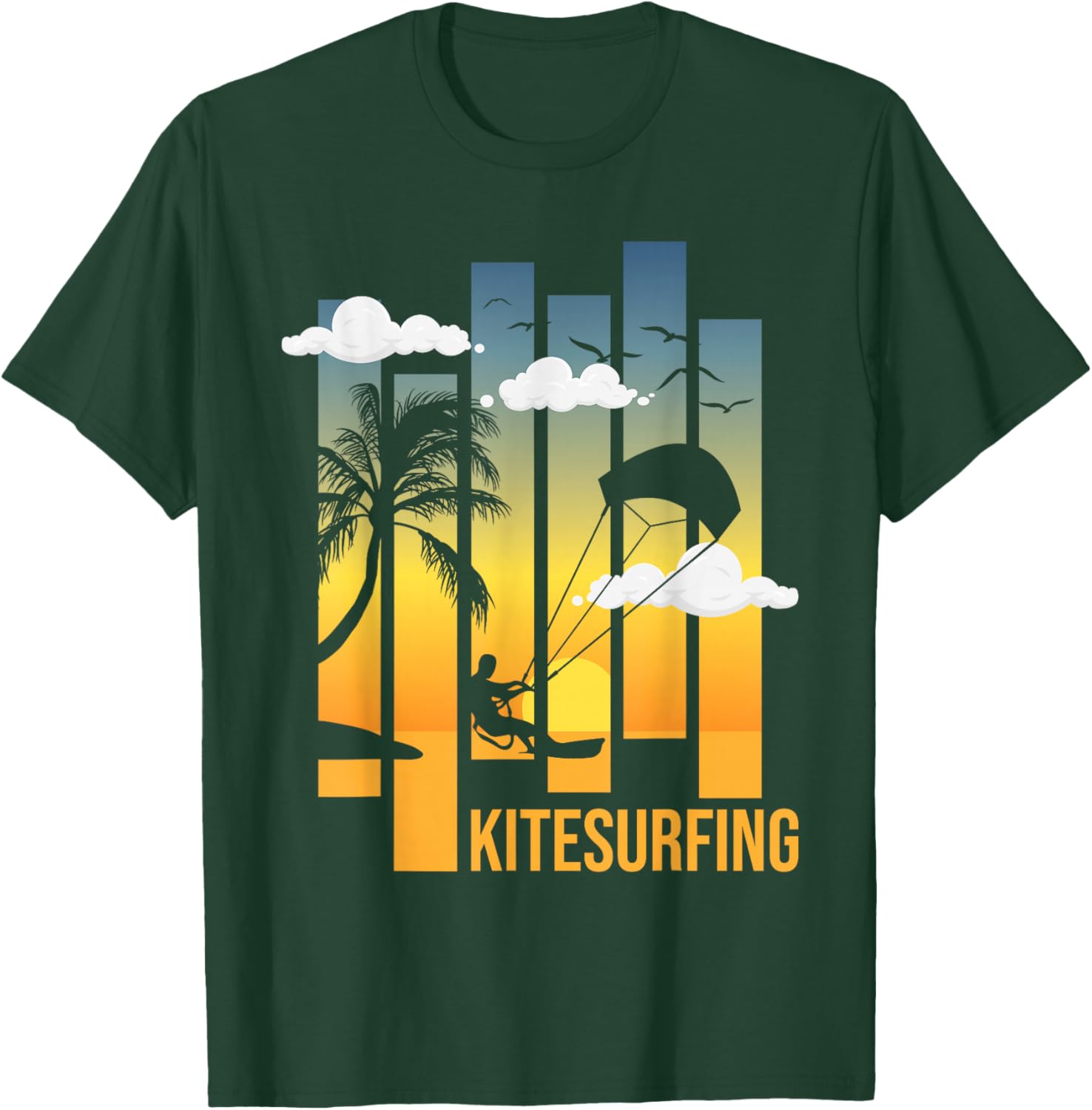 Kitesurfing - Kiteboarding Kiteboarder Kitesurfer T-Shirt - T-Shirt | Forest