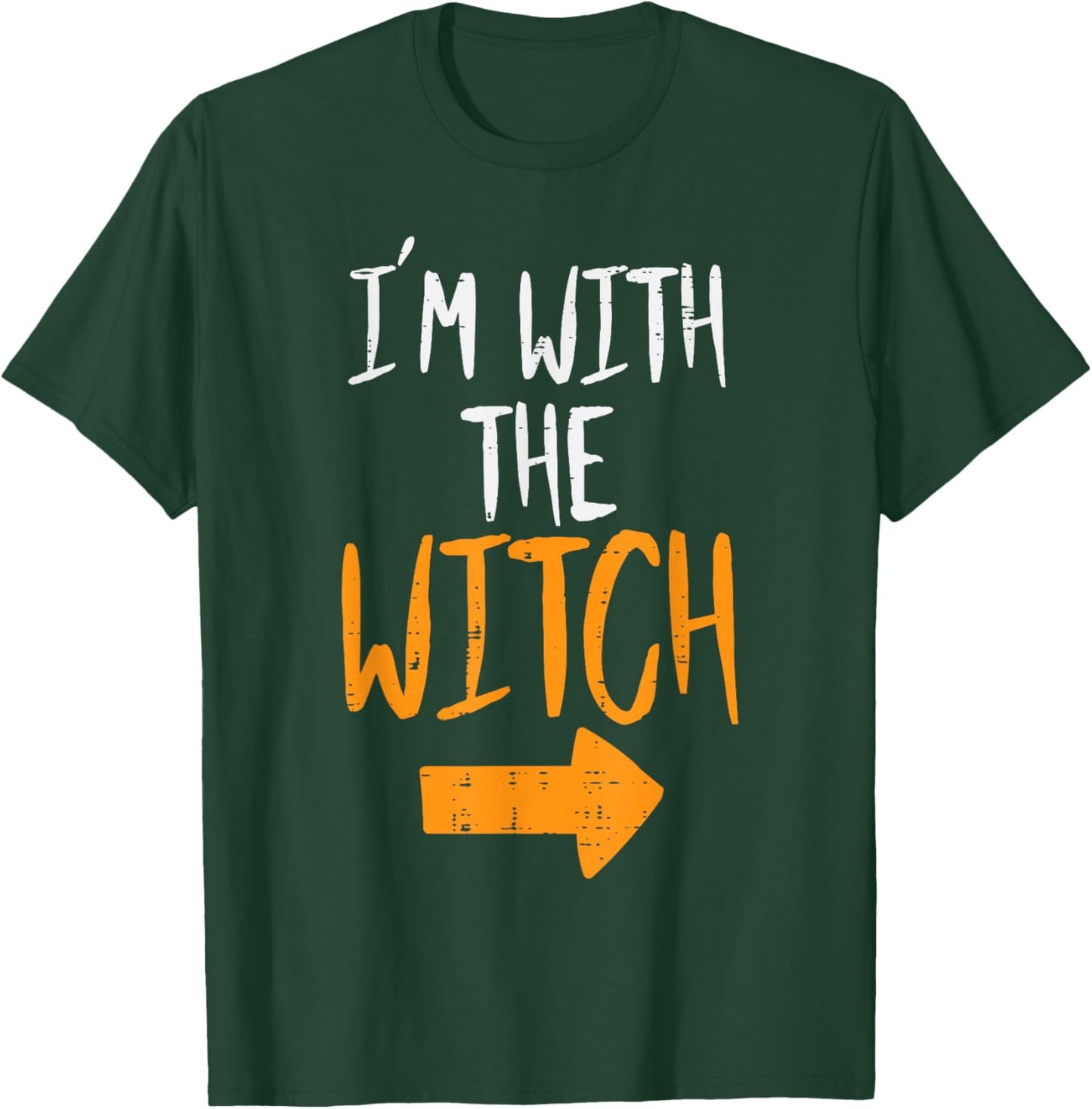 Im With The Witch Funny Halloween Matching Couple Him Men T-Shirt - T-Shirt | Forest