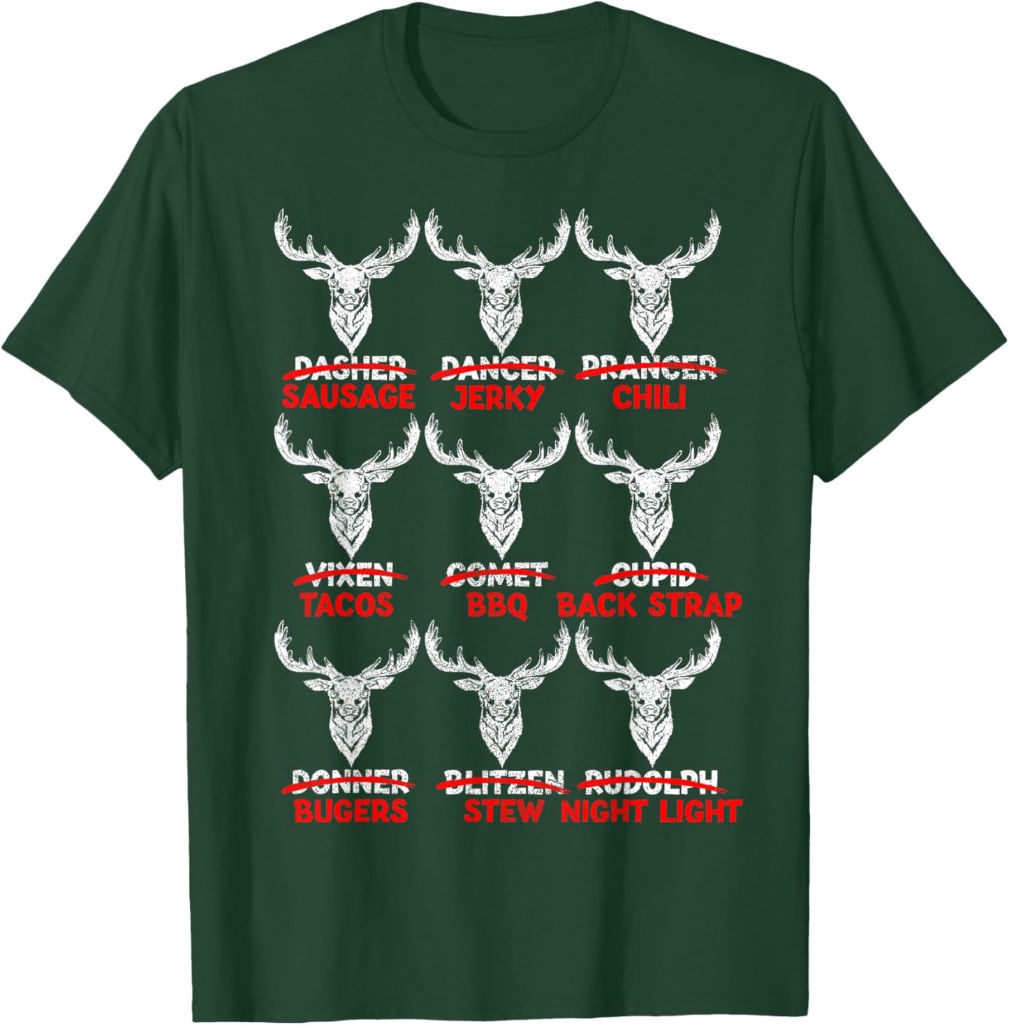 Funny Meat Eater Shirt, Deer Hunting Apparel Hunter Men Food T-Shirt - T-Shirt | Forest
