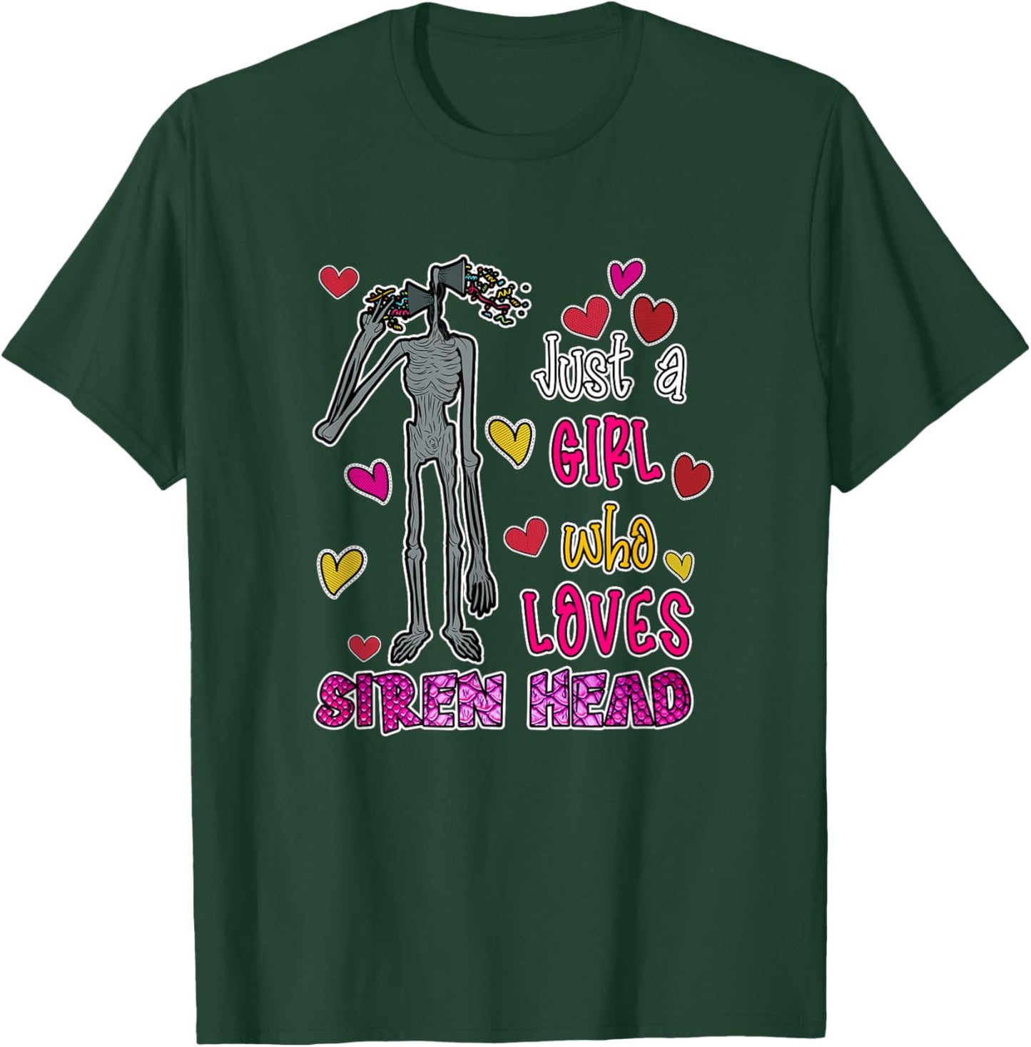 Cryptkins Just a Girl who Loves Siren Head T-Shirt - T-Shirt | Forest