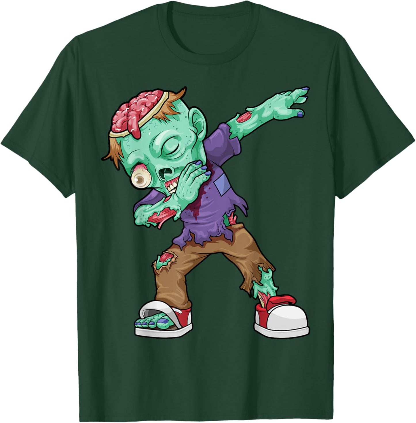Dabbing Zombie Halloween Costume Funny Zombies Boys Kids Dab T-Shirt - T-Shirt | Forest