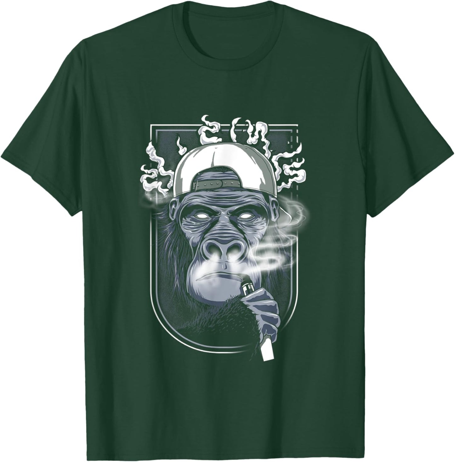 Vape Monkey T-Shirt - T-Shirt | Forest