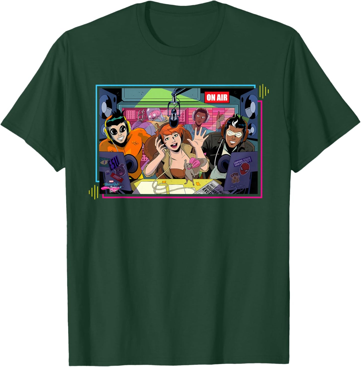 Marvel Squirrel Girl the Unbeatable Radio Show Podcast Team T-Shirt - T-Shirt | Forest