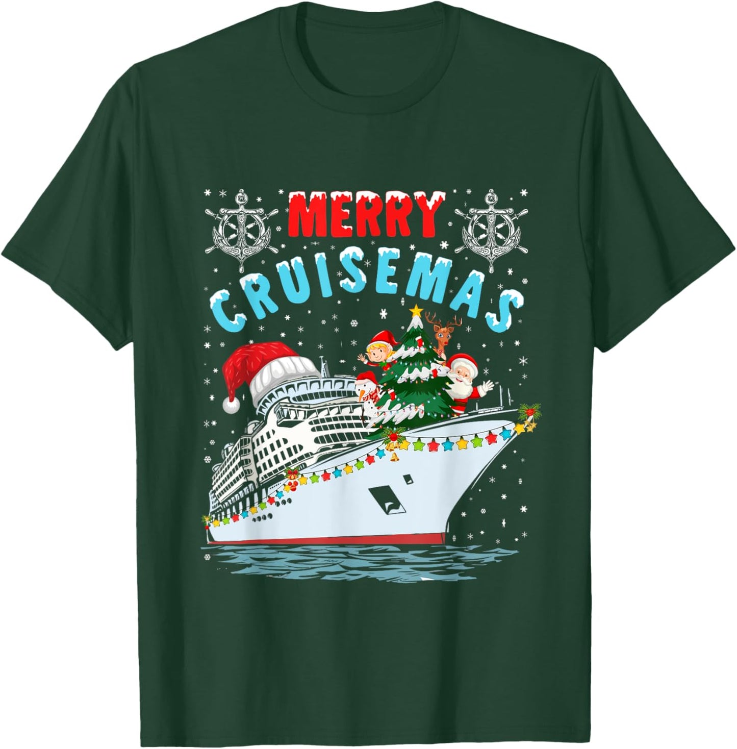 Merry Cruisemas Cruise Ship Family Christmas T-Shirt - T-Shirt | Forest