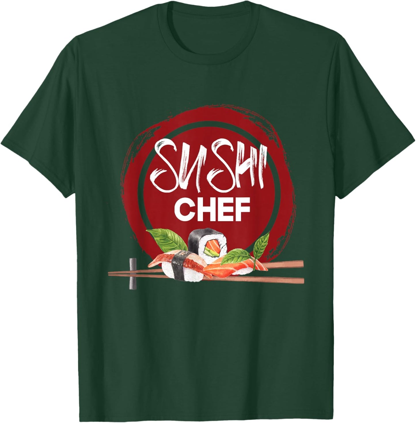 Sushi Chef - Anime Kawaii Japan Cuisine Chef Food Lover T-Shirt - T-Shirt | Forest
