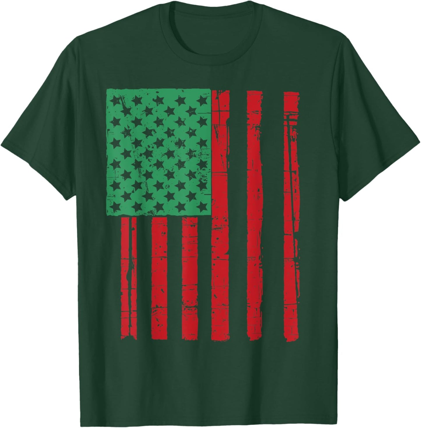 Juneteenth American Flag Women Men T-Shirt - T-Shirt | Forest