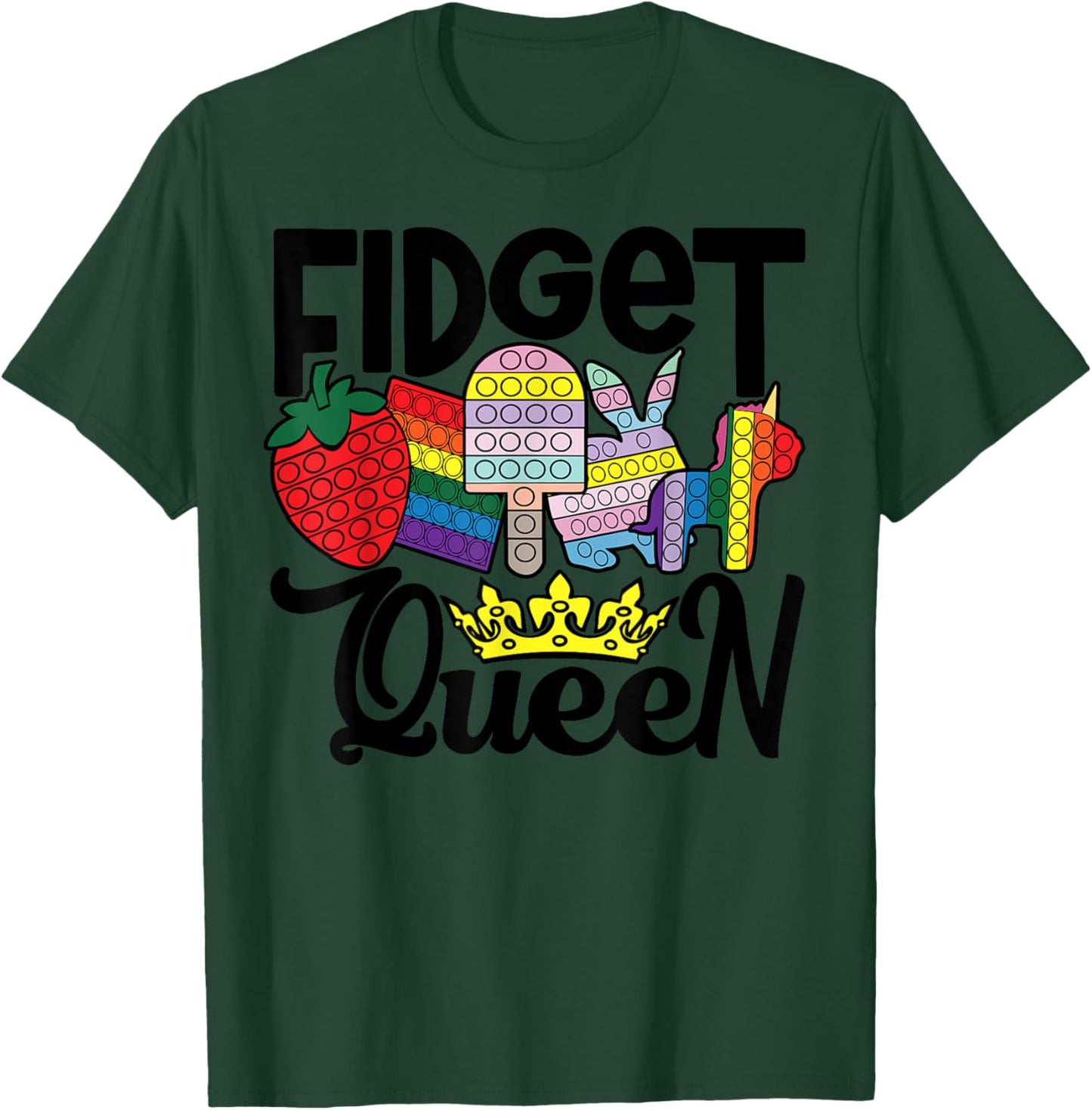 Fidget Queen Pop It for Girls T-Shirt - T-Shirt | Forest