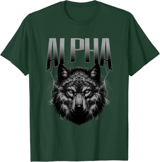 Alpha Wolf: Unleash Your Inner Leader Graphic Women Men T-Shirt - T-Shirt | Forest