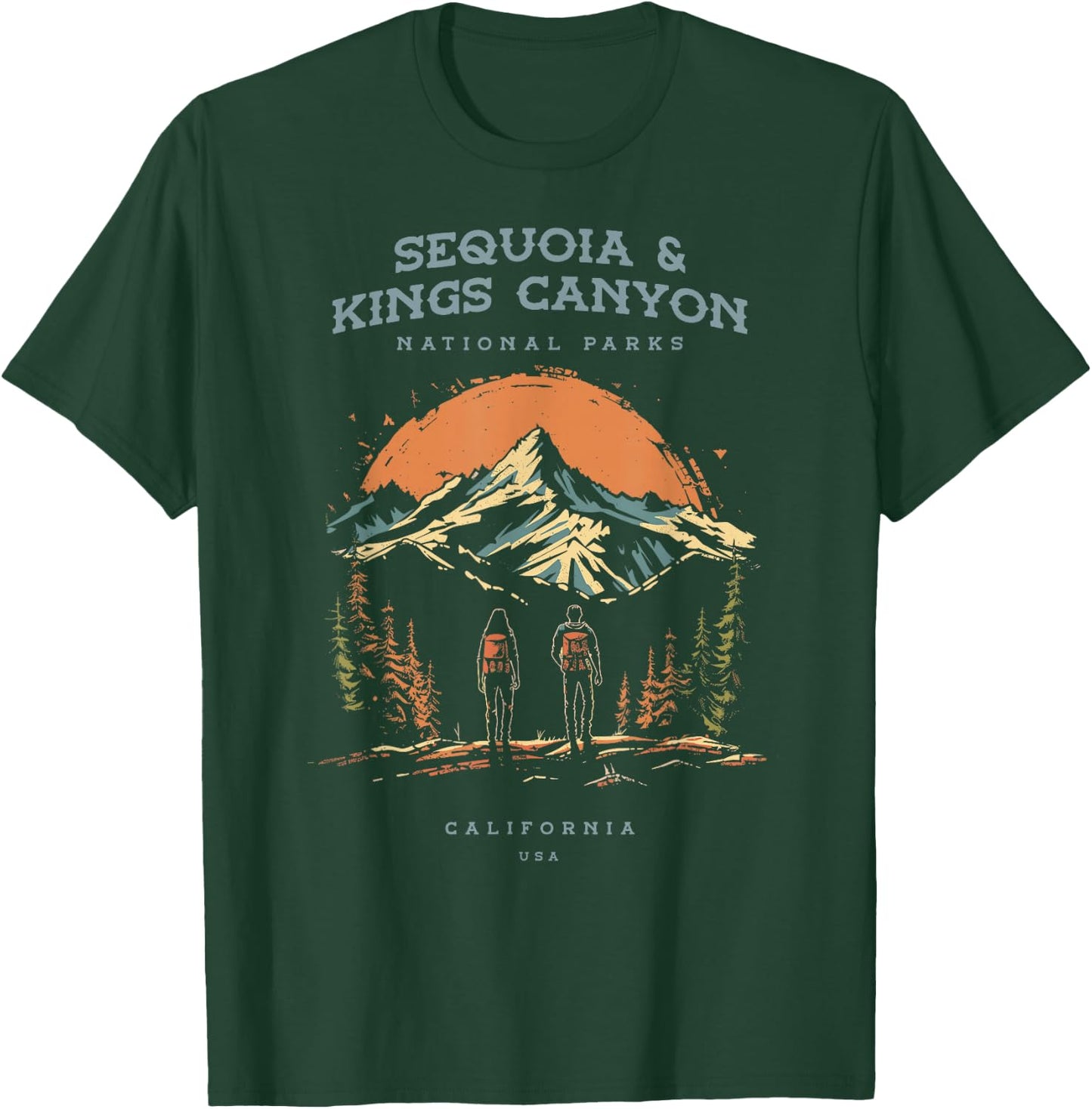 Sequoia and Kings Canyon National Parks Backpacking Hiking T-Shirt - T-Shirt | Forest