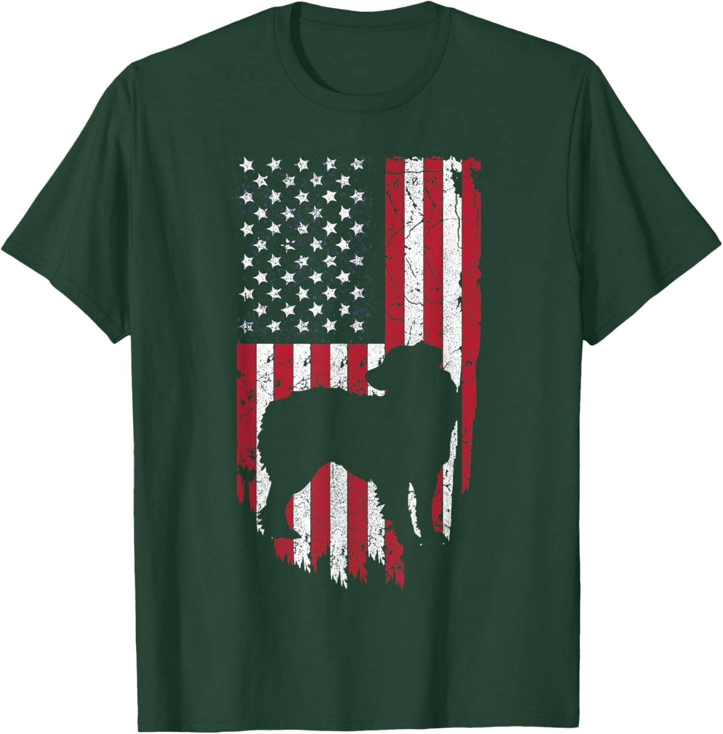 Australian Shepherd Dog Mom Dad Shirts, 4th Of July USA Flag Women Kids Men T-Shirt - T-Shirt | Forest