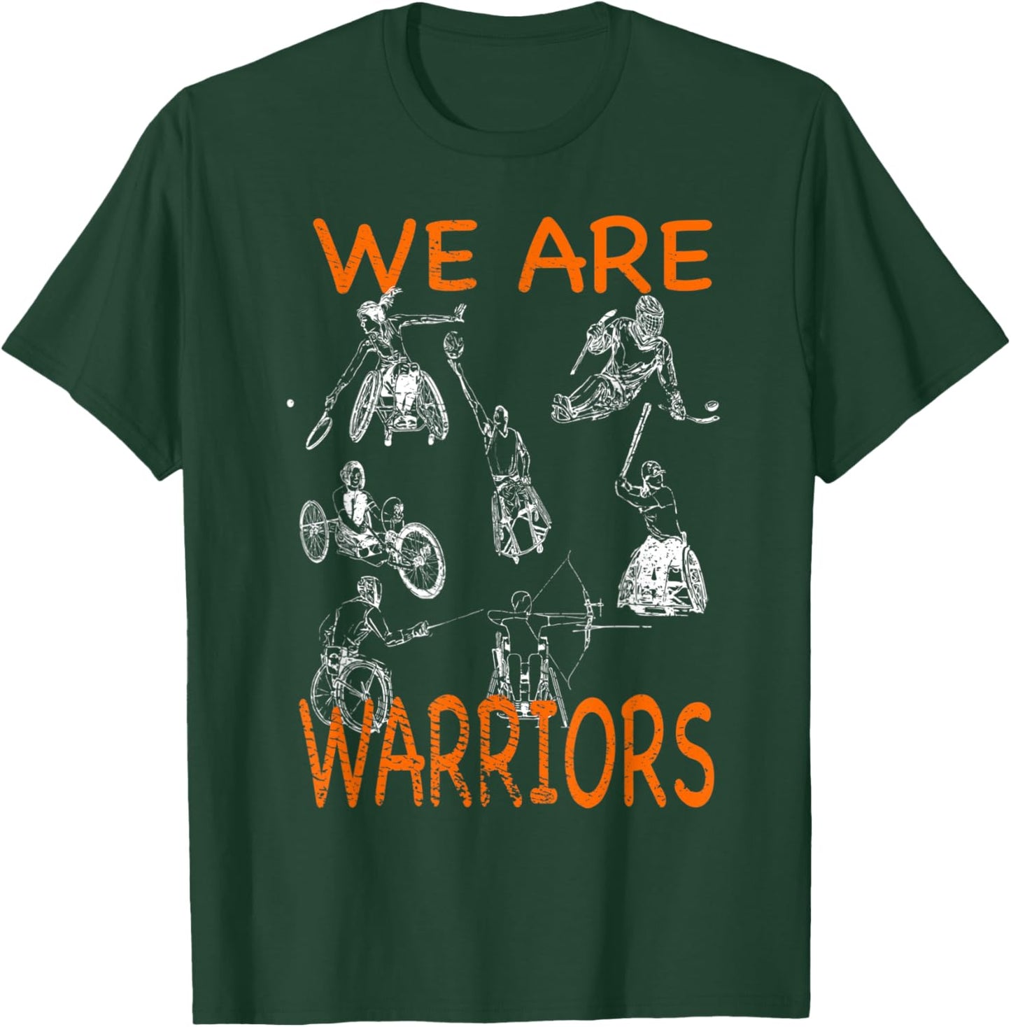 Adaptive Sports Wheelchair basketball tennis hockey fencing T-Shirt - T-Shirt | Forest