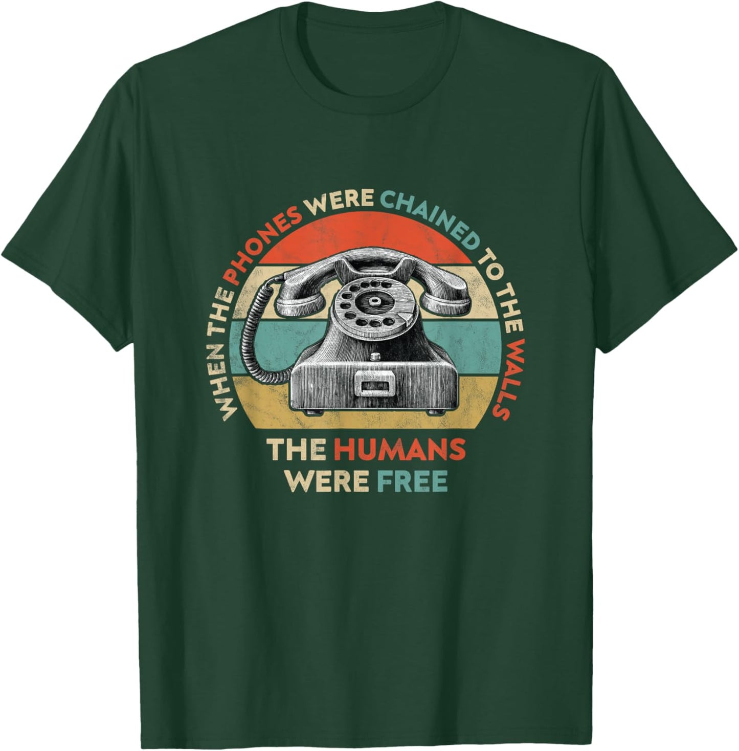 Funny Sarcastic Anti Cell Phone Grandparent Saying Luddite T-Shirt - T-Shirt | Forest