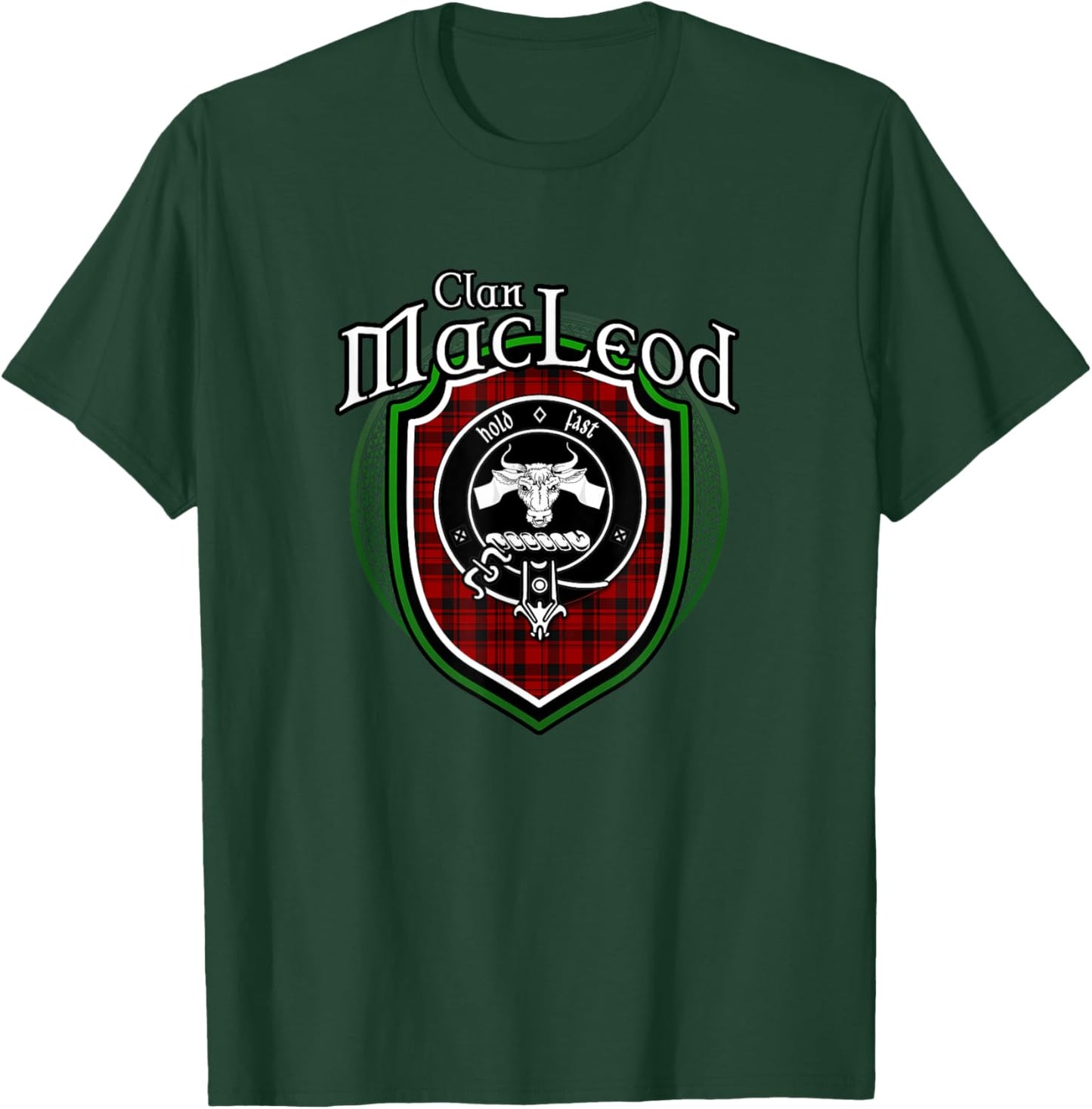 MacLeod Clan Crest | Scottish Clan MacLeod Family Badge T-Shirt - T-Shirt | Forest