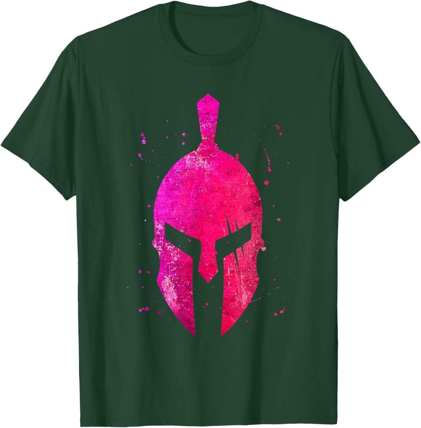 Gladiator Helmet Symbol Pink Spartan Girl Workout Gym Sparta T-Shirt - T-Shirt | Forest