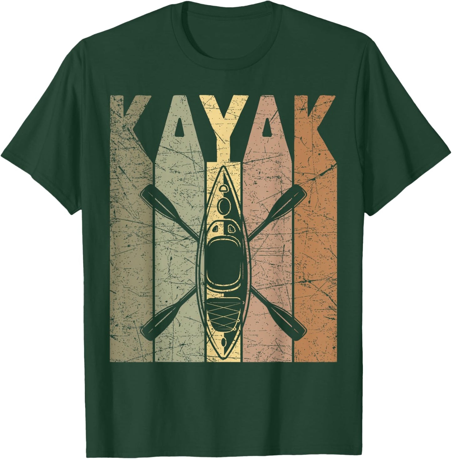 Kayak Vintage Kayaking Retro kayak Paddling Kayaker , Small, Black T-Shirt - T-Shirt | Forest