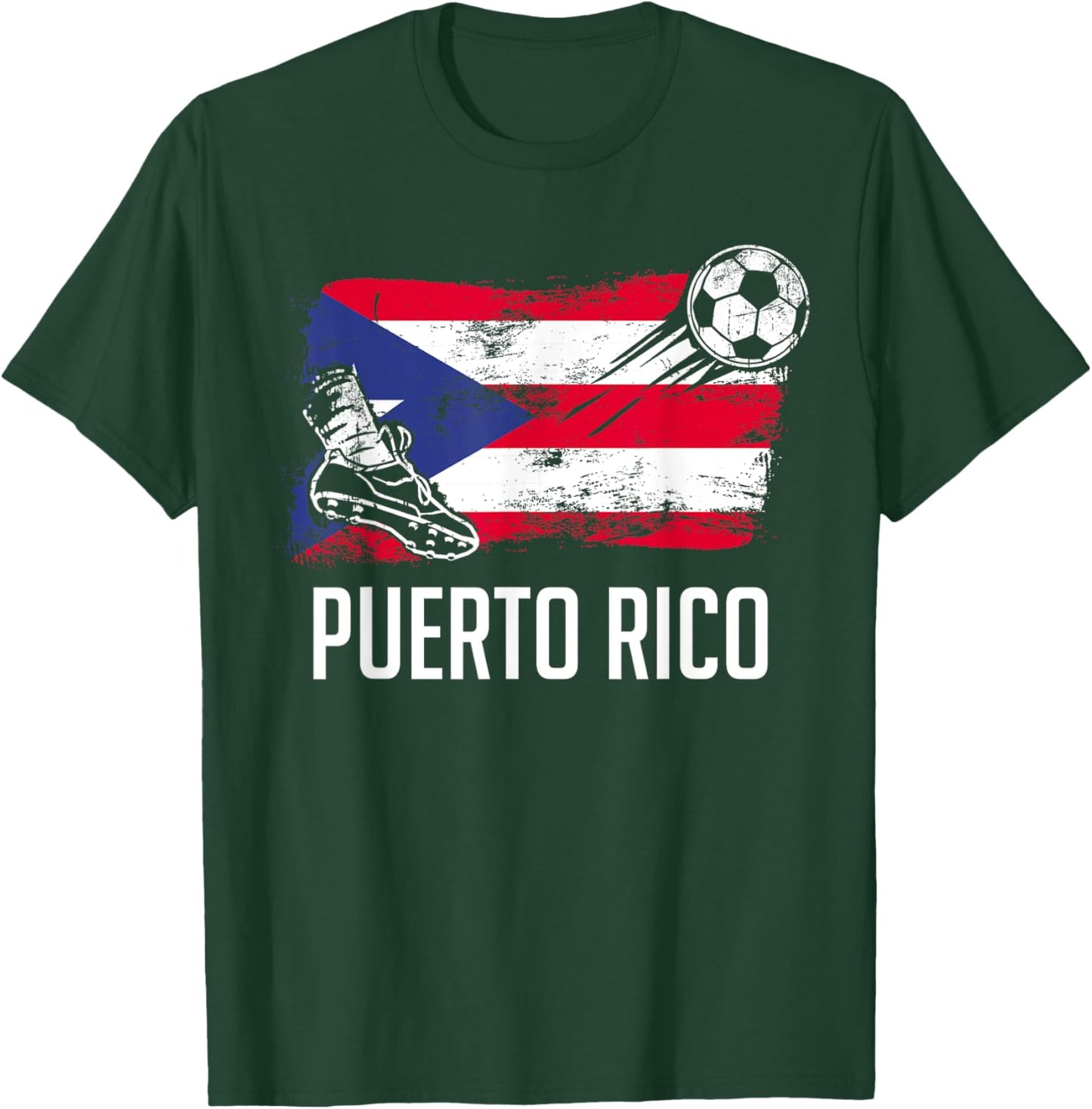 Puerto Rico Flag Jersey Puerto Rico Soccer Team Puerto Rico T-Shirt - T-Shirt | Forest