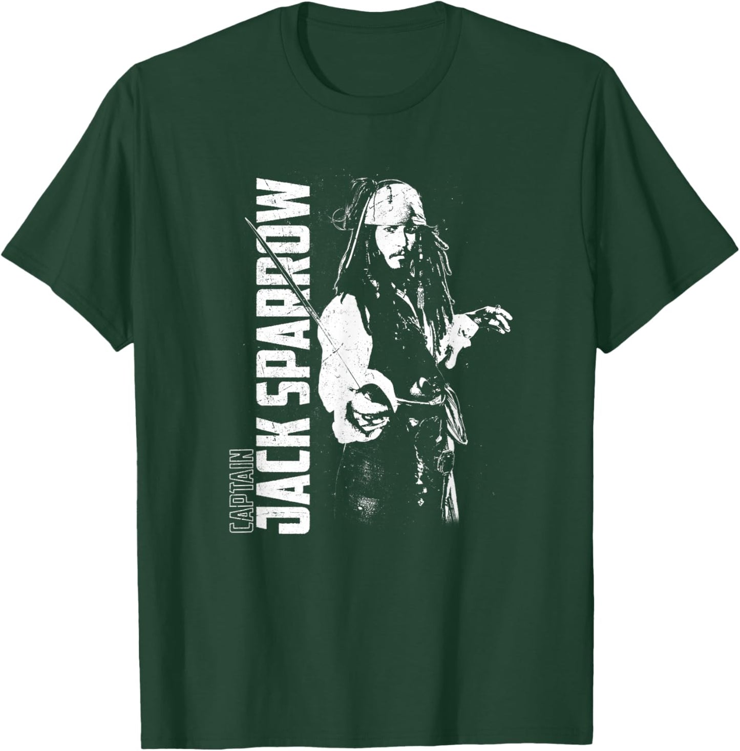Disney Pirates of The Caribbean Captain Jack Sparrow Poster T-Shirt - T-Shirt | Forest