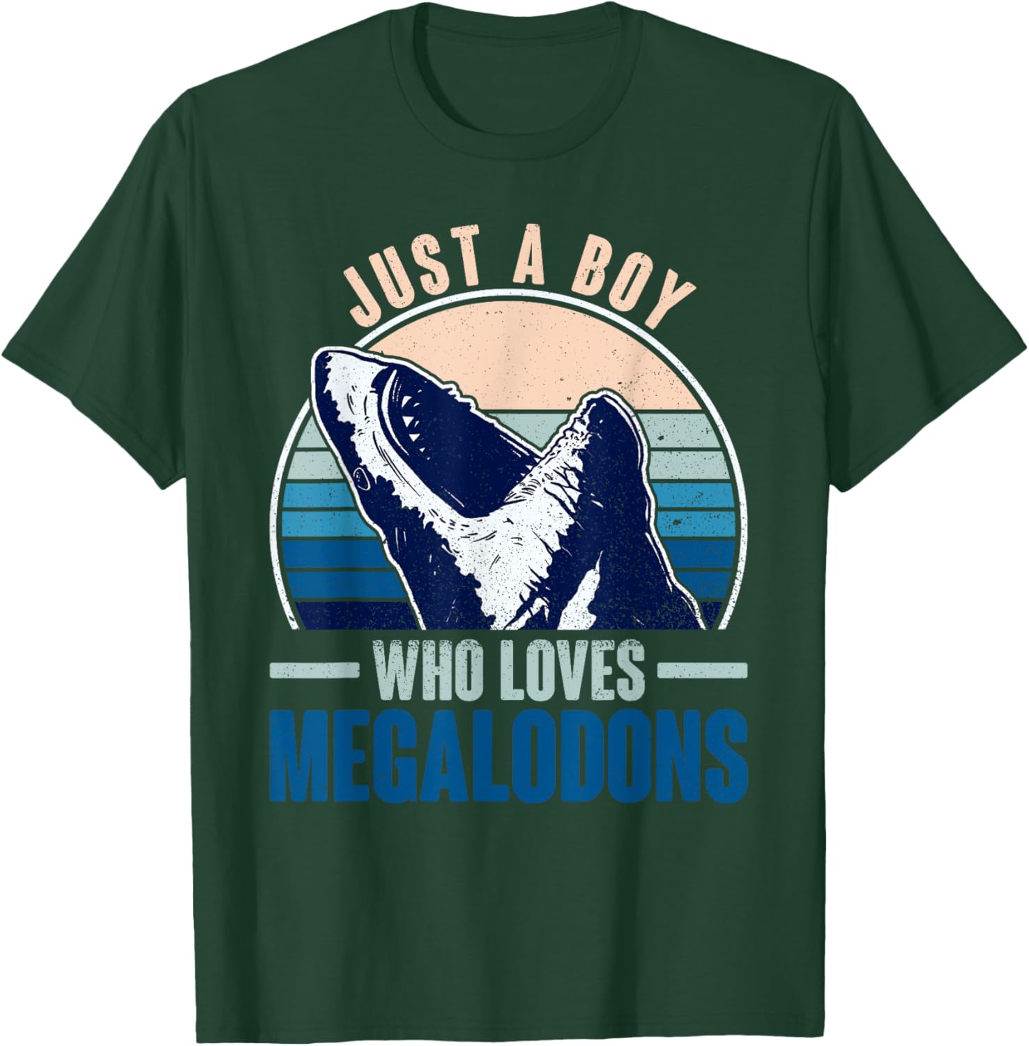 Just A Boy Who Loves Megalodons - Megalodon Shark T-Shirt - T-Shirt | Forest
