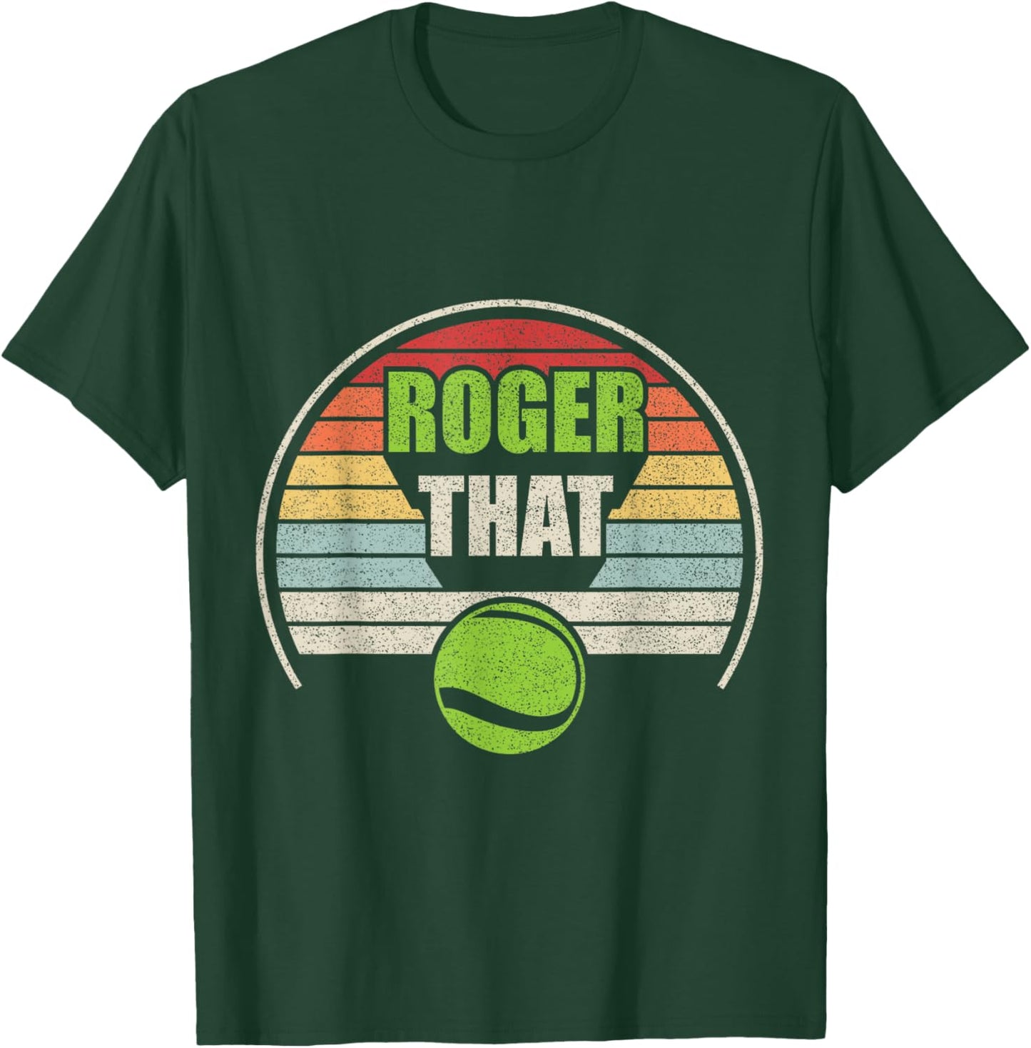 Vintage Retro Roger That Funny Tennis T-Shirt - T-Shirt | Forest