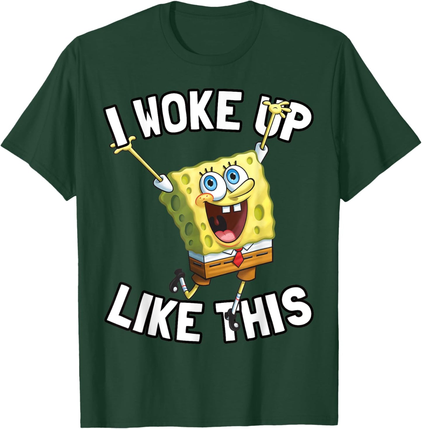 Mademark x SpongeBob SquarePants - Spongebob SquarePants I Woke Up Like This T-Shirt - T-Shirt | Forest