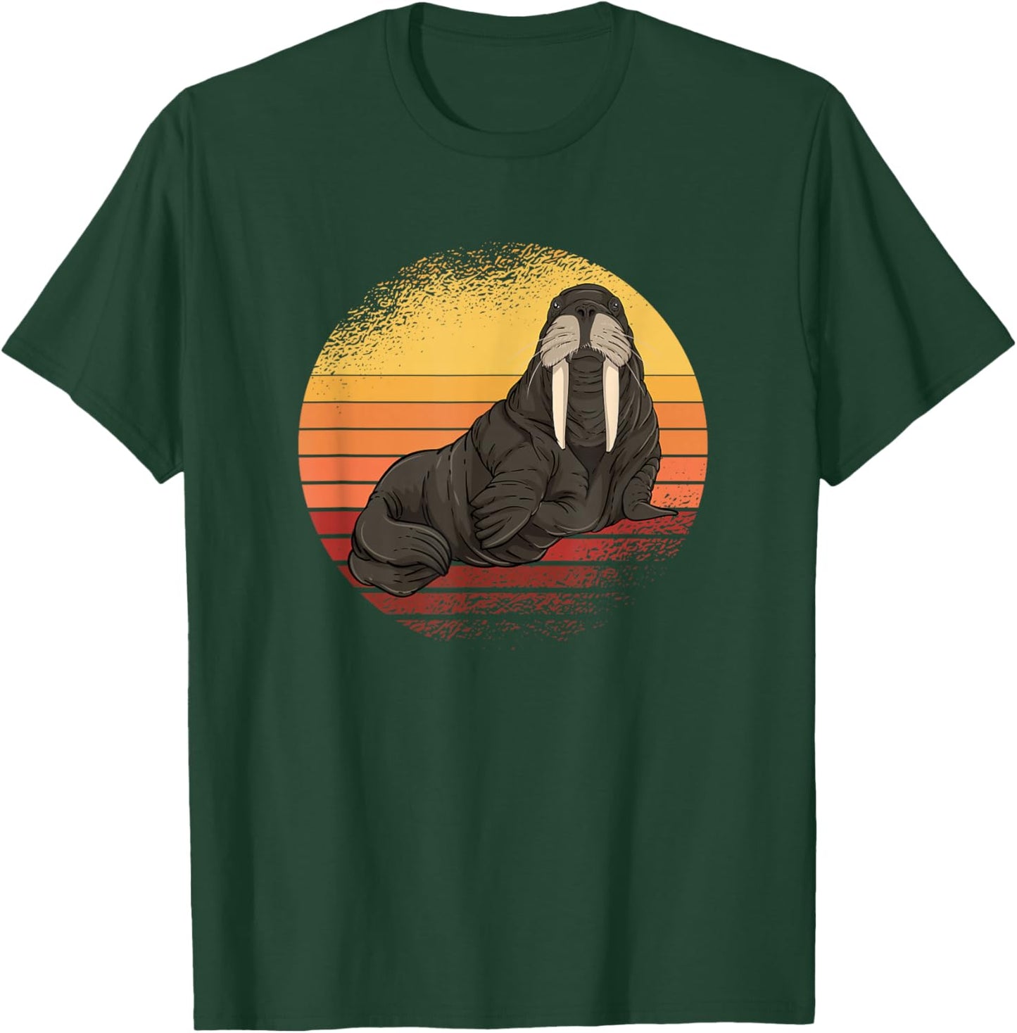 Retro Ocean Animal Sea Walrus Lover Walrus T-Shirt - T-Shirt | Forest