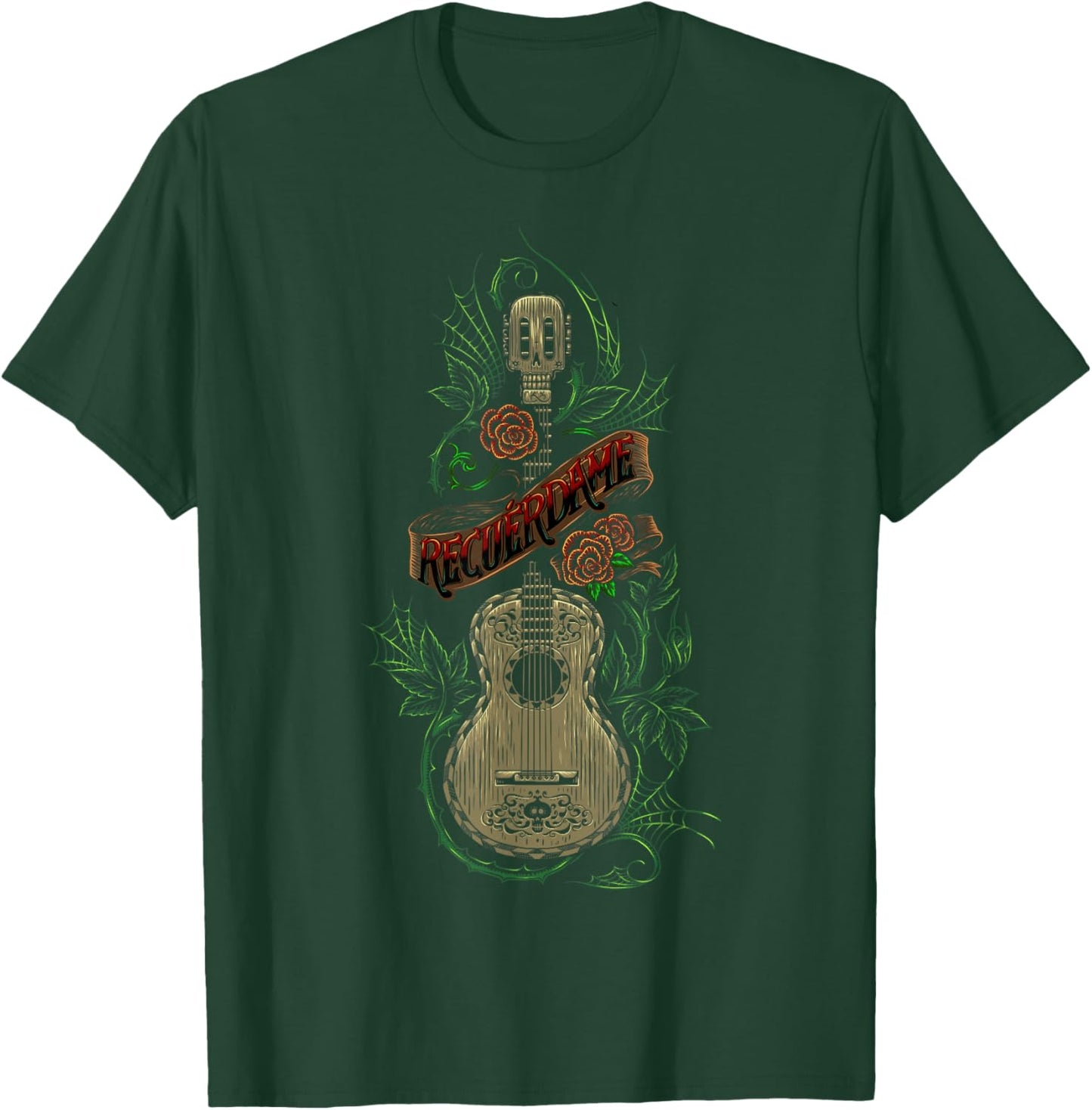 Disney Pixar Coco Recuerdame Guitar Portrait T-Shirt - T-Shirt | Forest