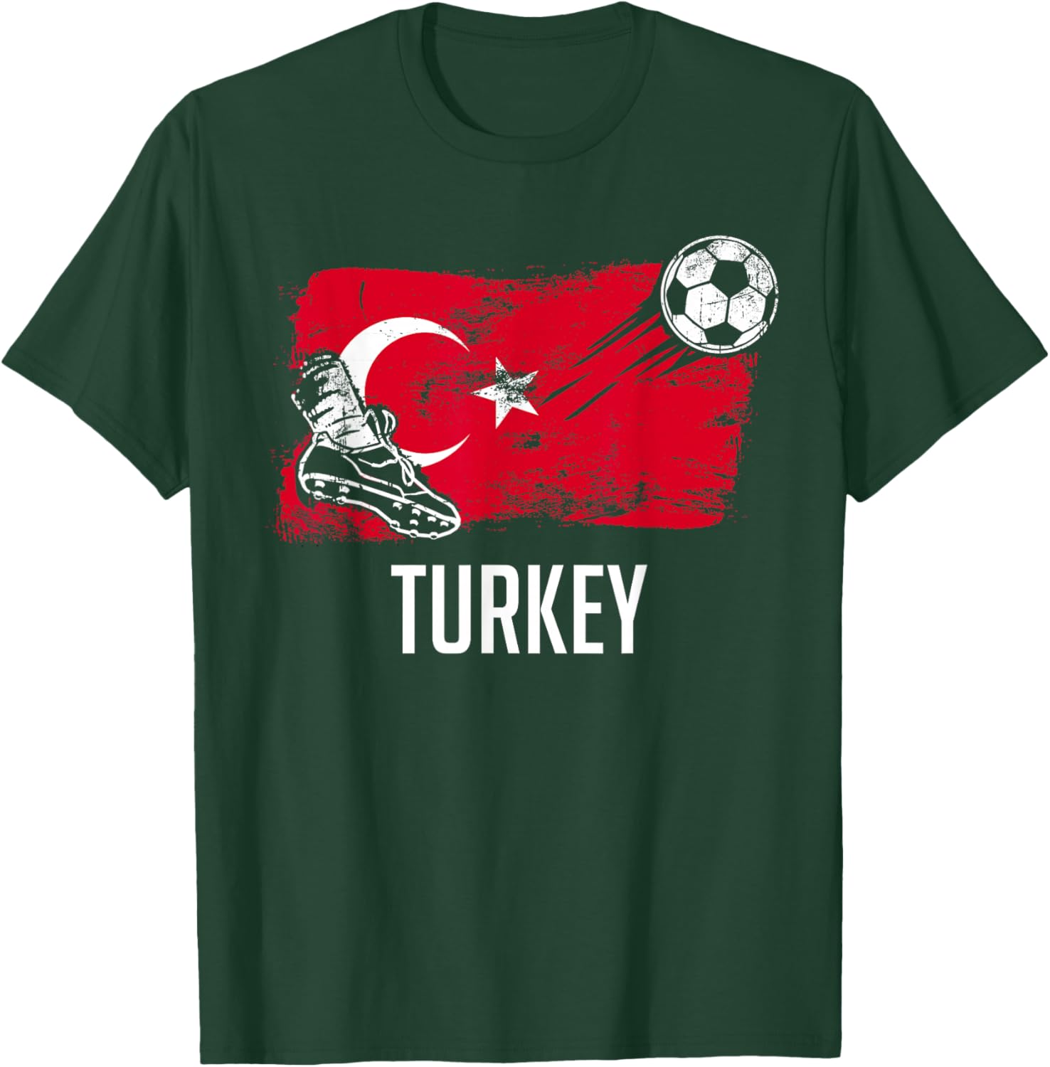 Turkey Flag Jersey Turkish Soccer Team Turkish T-Shirt - T-Shirt | Forest