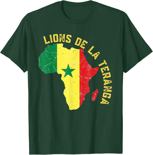 Lions De La Teranga Senegal T-Shirt - T-Shirt | Forest