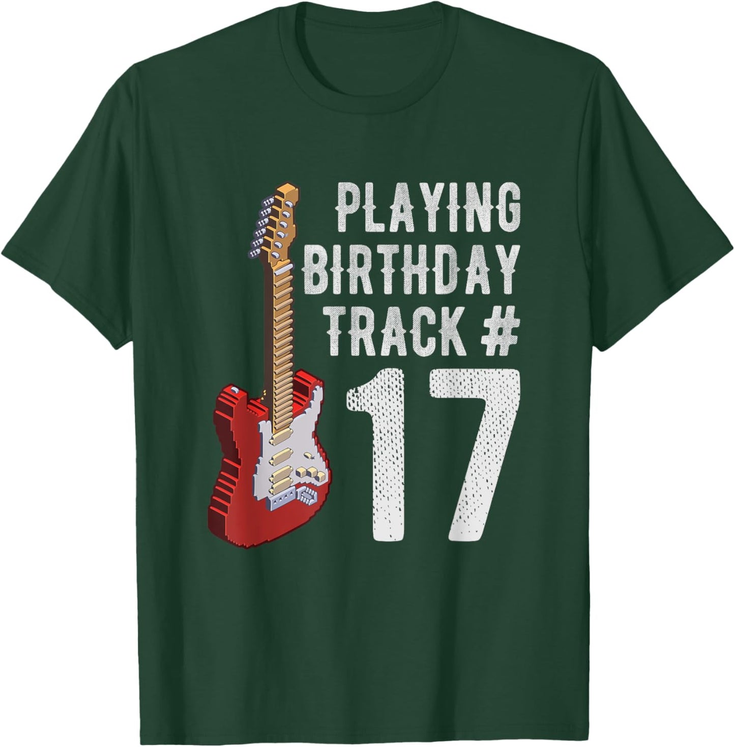 Funny 17th Birthday Guitar Music Lover Birthday Gift Shirt T-Shirt - T-Shirt | Forest