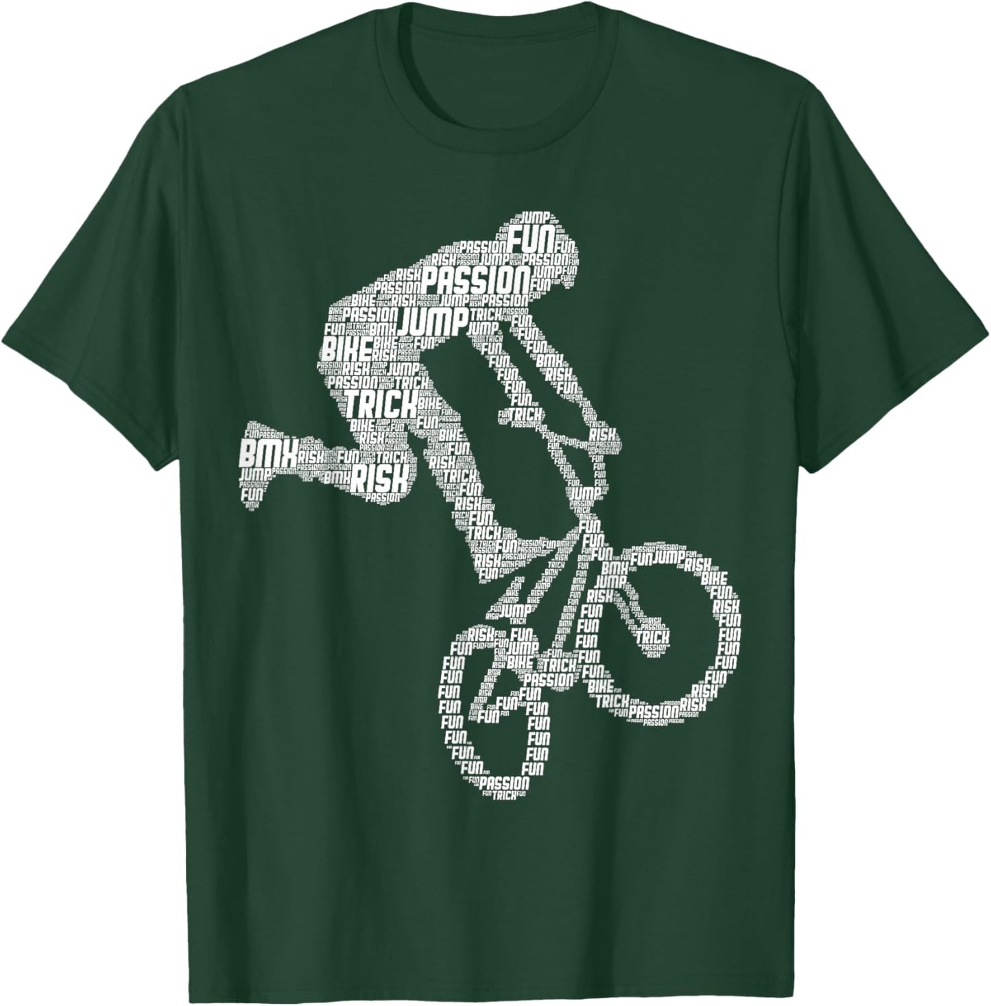 BMX Bike Stunt Freestyle Rider Boys Children T-Shirt - T-Shirt | Forest
