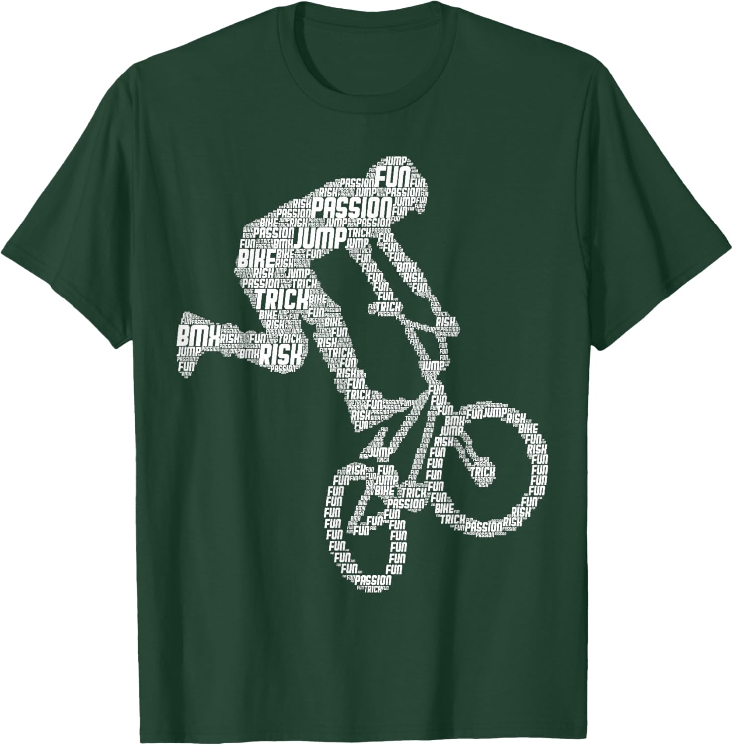 BMX Bike Stunt Freestyle Rider Boys Children T-Shirt - T-Shirt | Forest