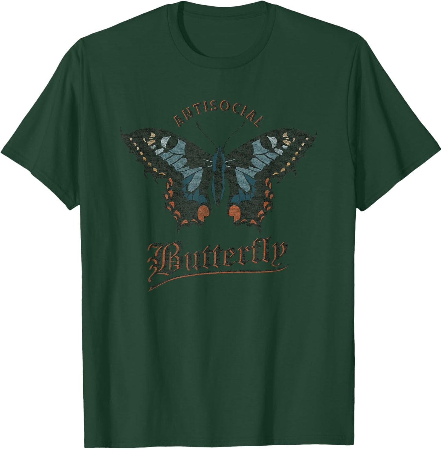 Antisocial Butterfly Grunge Fairycore Aesthetic Introvert T-Shirt - T-Shirt | Forest