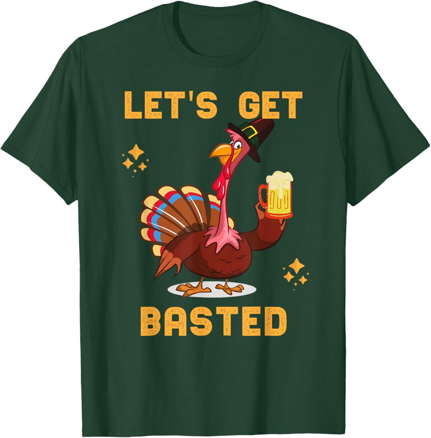 Funny Thanksgiving Turkey Beer Drinking Party Costume T-Shirt - T-Shirt | Forest