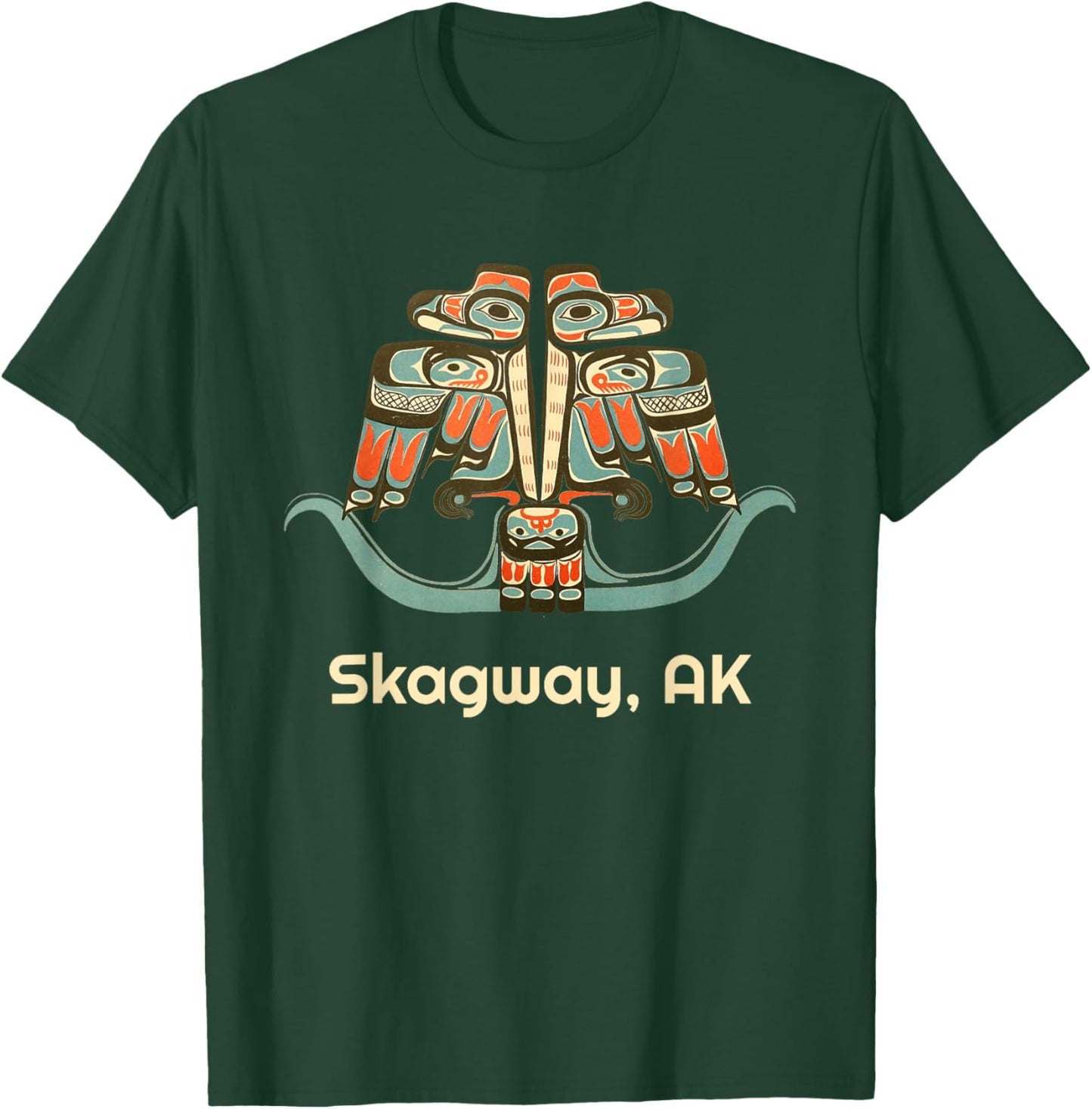Skagway Alaska Thunderbird NW Native Indian American Tribal T-Shirt - T-Shirt | Forest