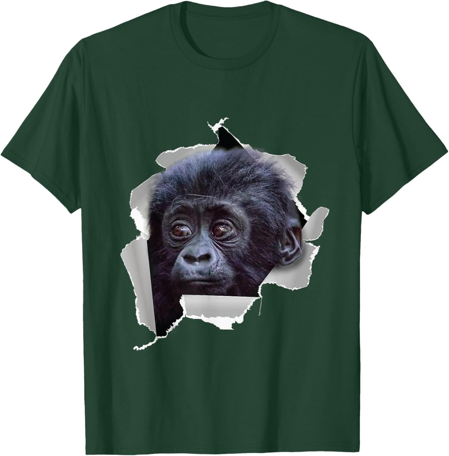 Funny Monkey Gorillas Baby Gorilla Face Costume T-Shirt - T-Shirt | Forest