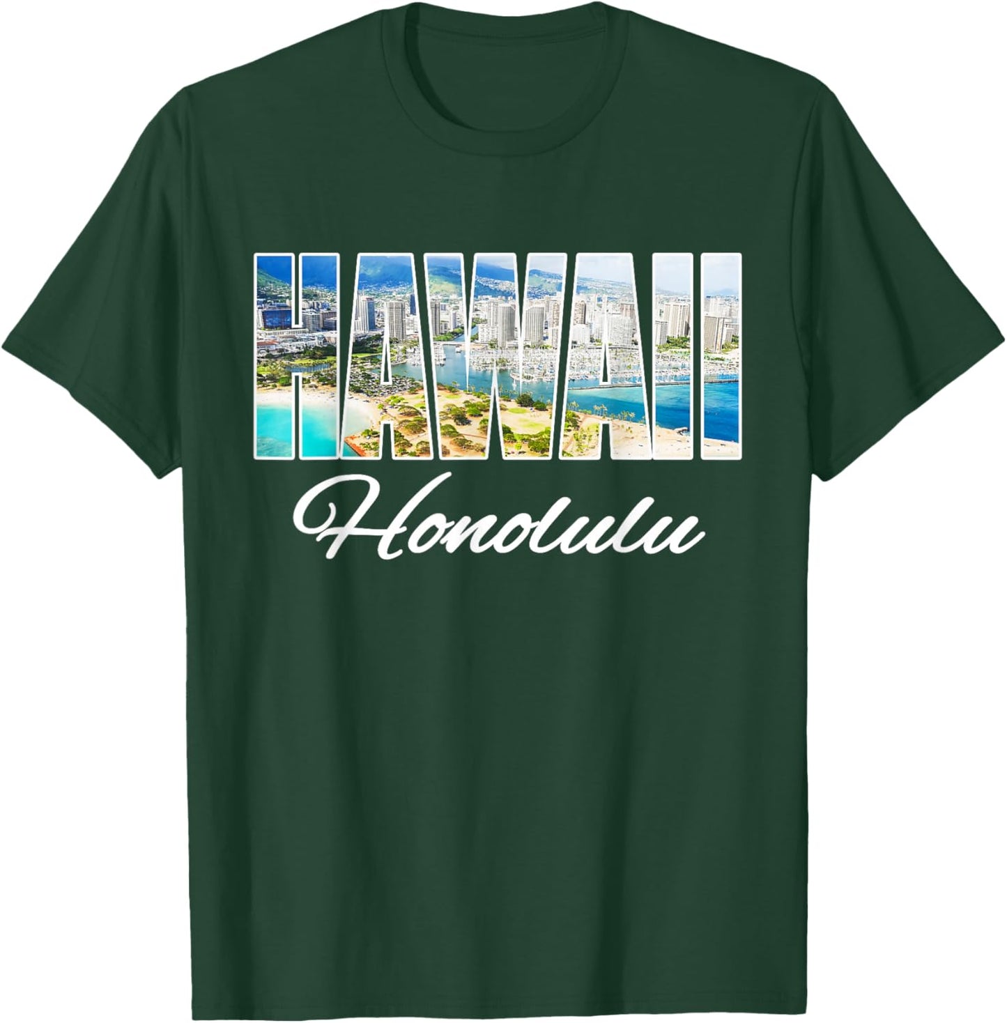 Hawaii Honolulu Beach Hawaiian Island T-Shirt - T-Shirt | Forest
