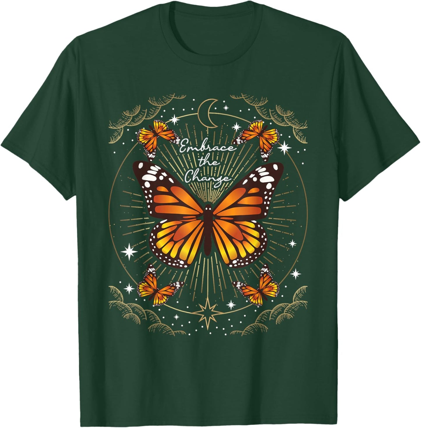 Embrace The Change - Butterfly Lover Butterflies T-Shirt - T-Shirt | Forest