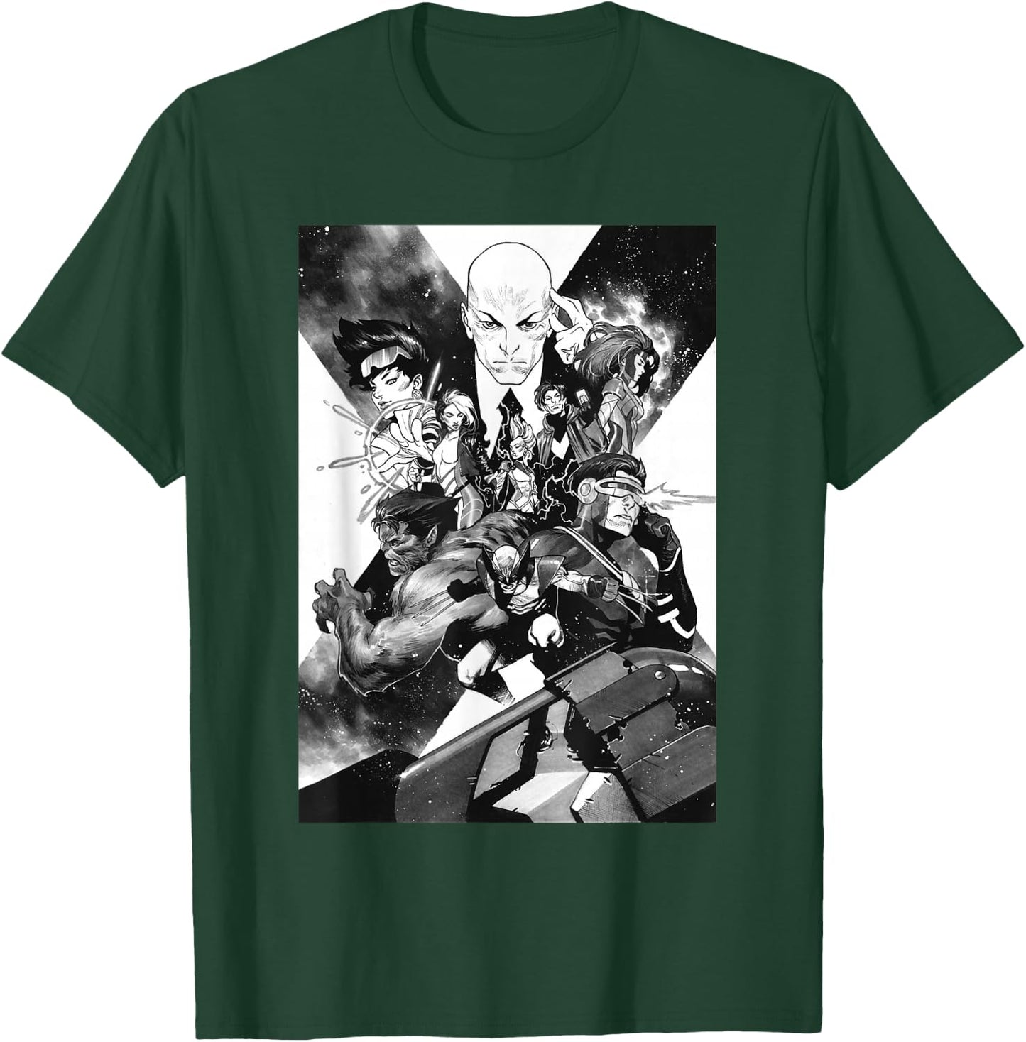 Marvel X-Men Mutant Super Heroes Black and White T-Shirt - T-Shirt | Forest