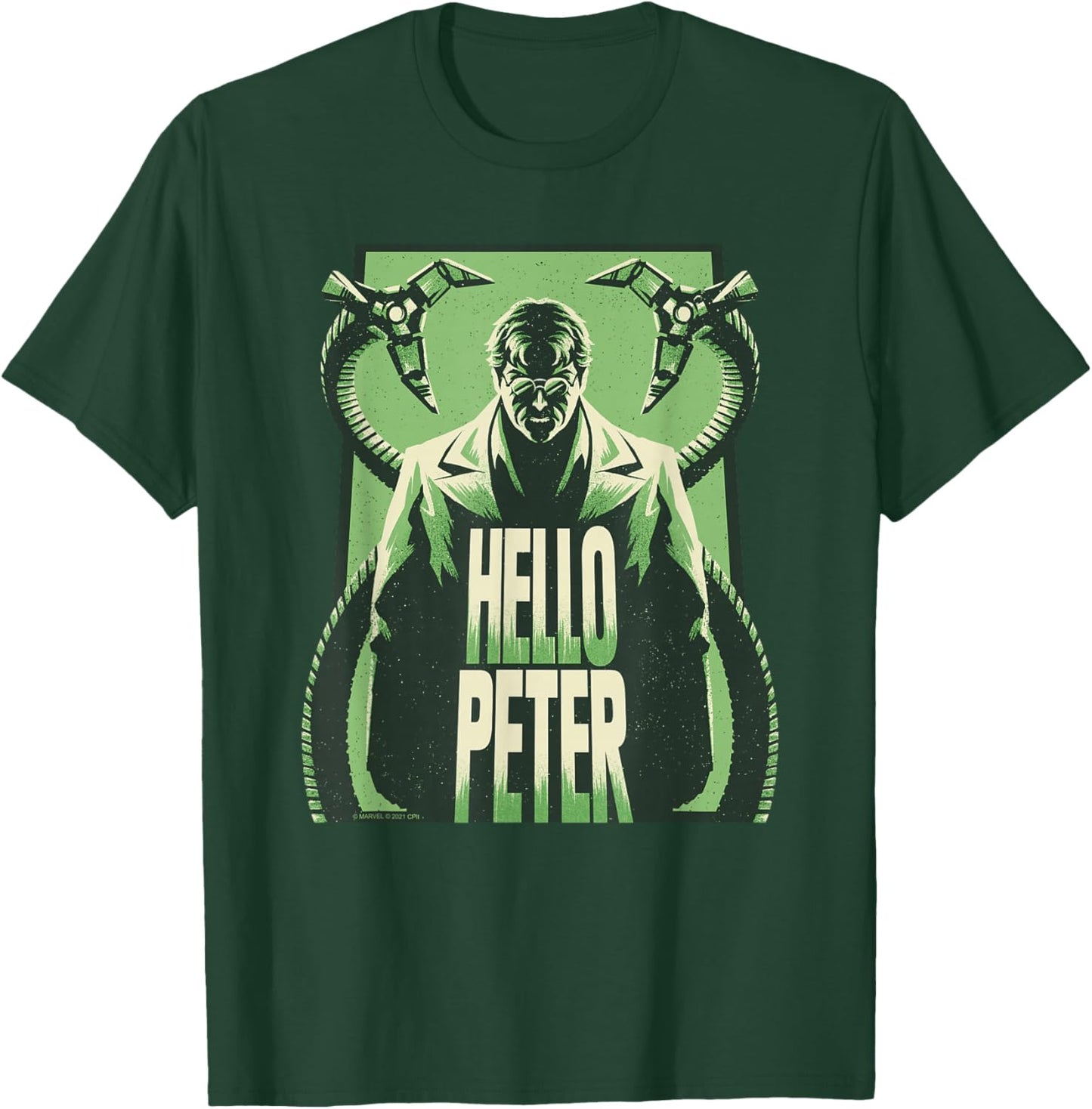 Marvel Spider-Man: No Way Home Doc Ock Tentacles Hello Peter T-Shirt - T-Shirt | Forest