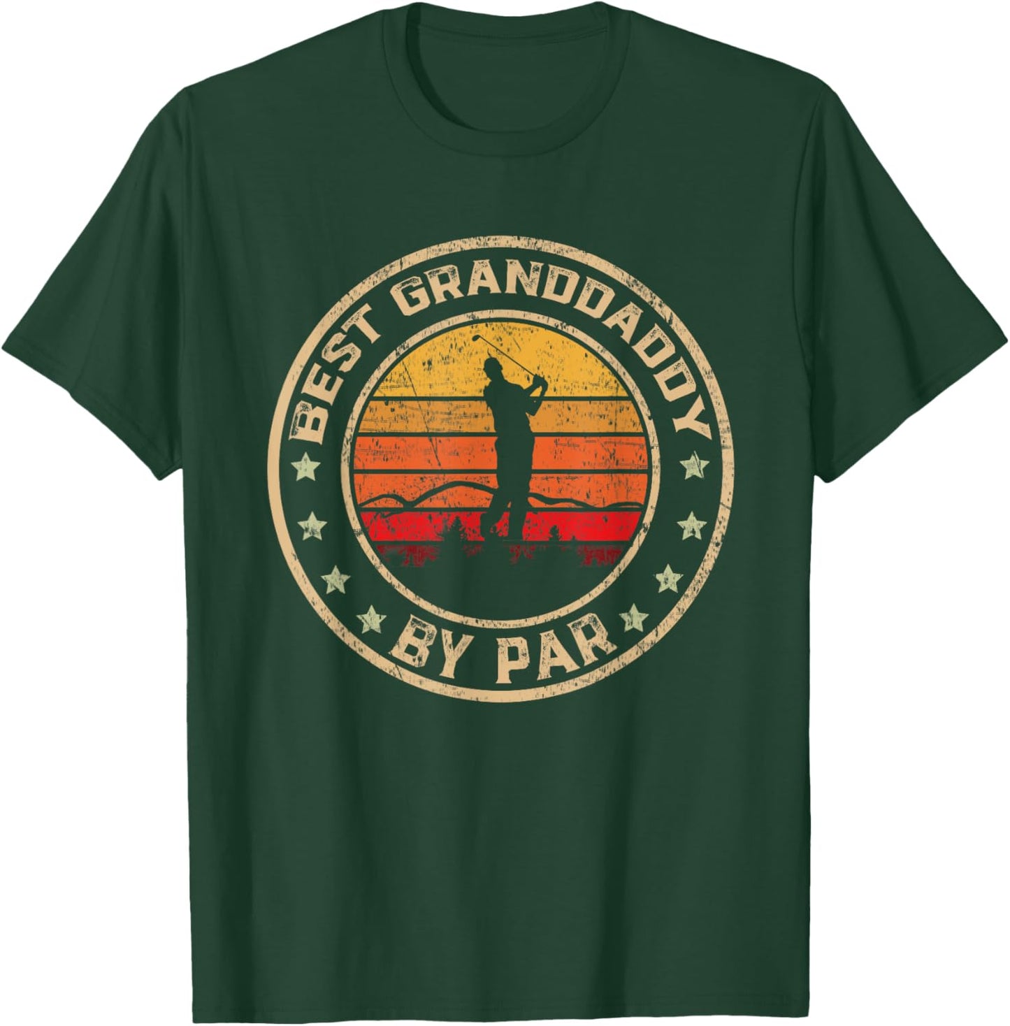 Best Granddaddy By Par Father's Day Golf Golfing T-Shirt - T-Shirt | Forest