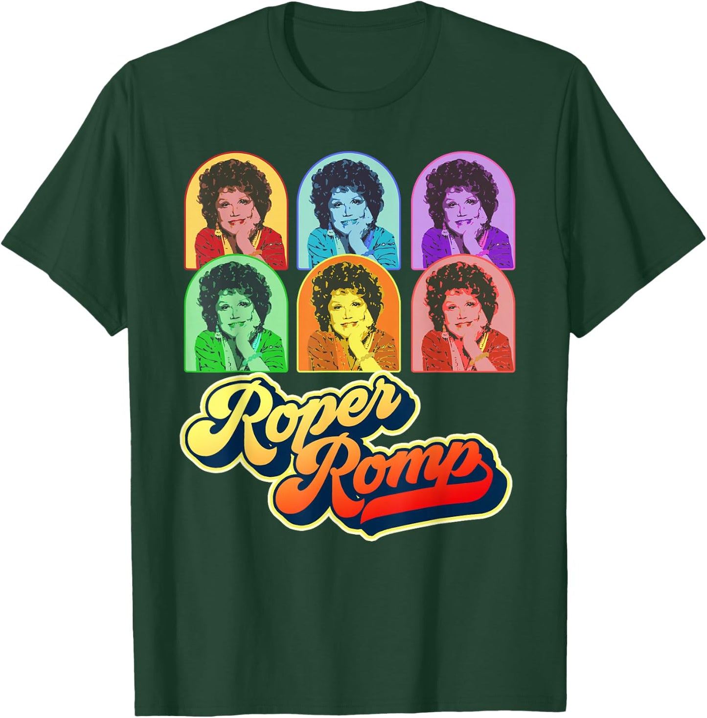 Roper Romp Pop Art Mrs. Roper Three's Company Retro T-Shirt - T-Shirt | Forest