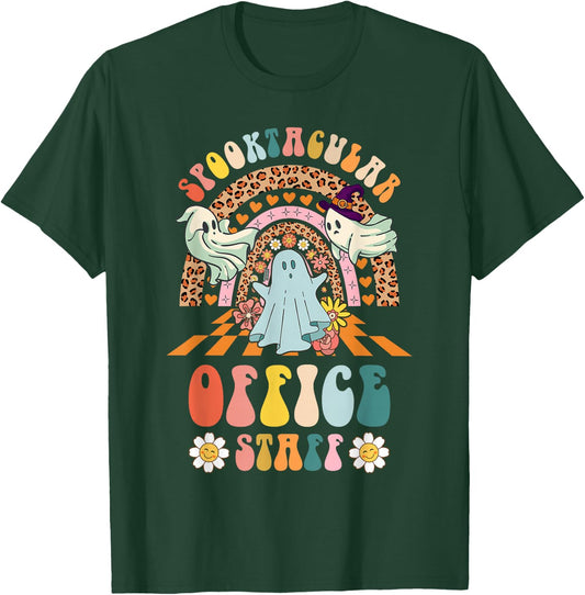 Spooktacular Office Staff Happy Halloween Spooky Matching T-Shirt - T-Shirt | Forest