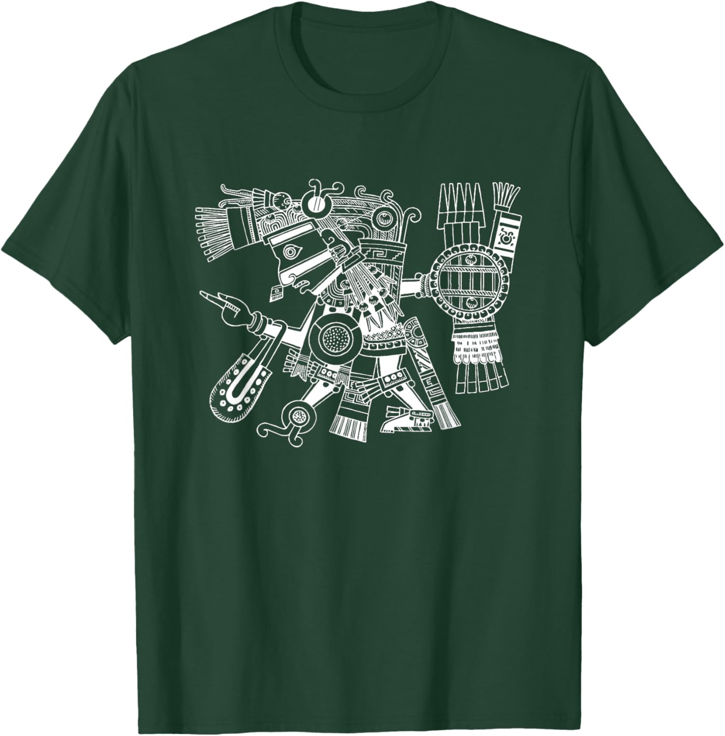 Maya patron deity Tezcatlipoca warrior Aztec Indians Mexico T-Shirt - T-Shirt | Forest
