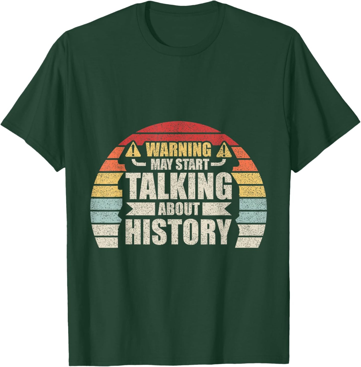 Retro Vintage I Love History Funny History Lover T-Shirt - T-Shirt | Forest