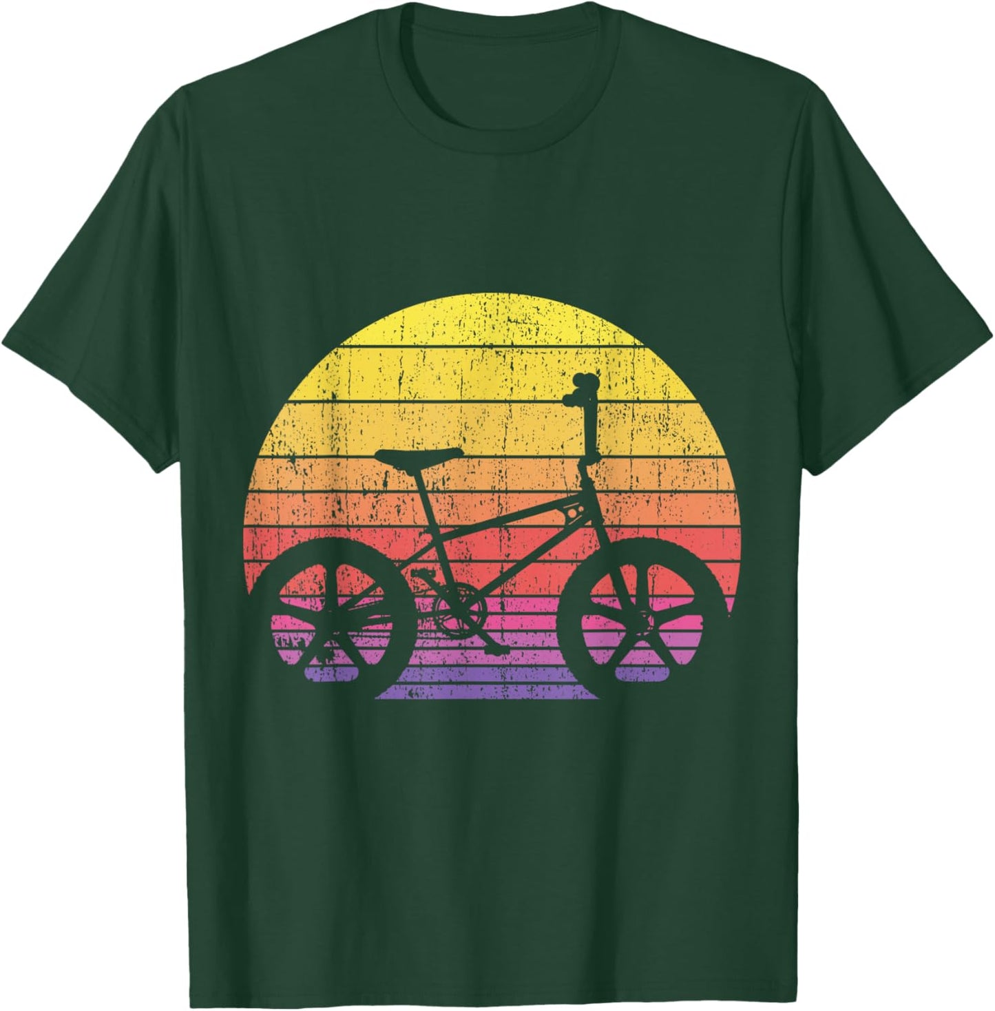 Old School 80's Rad BMX Freestyle Race Bike Rider T-Shirt - T-Shirt | Forest