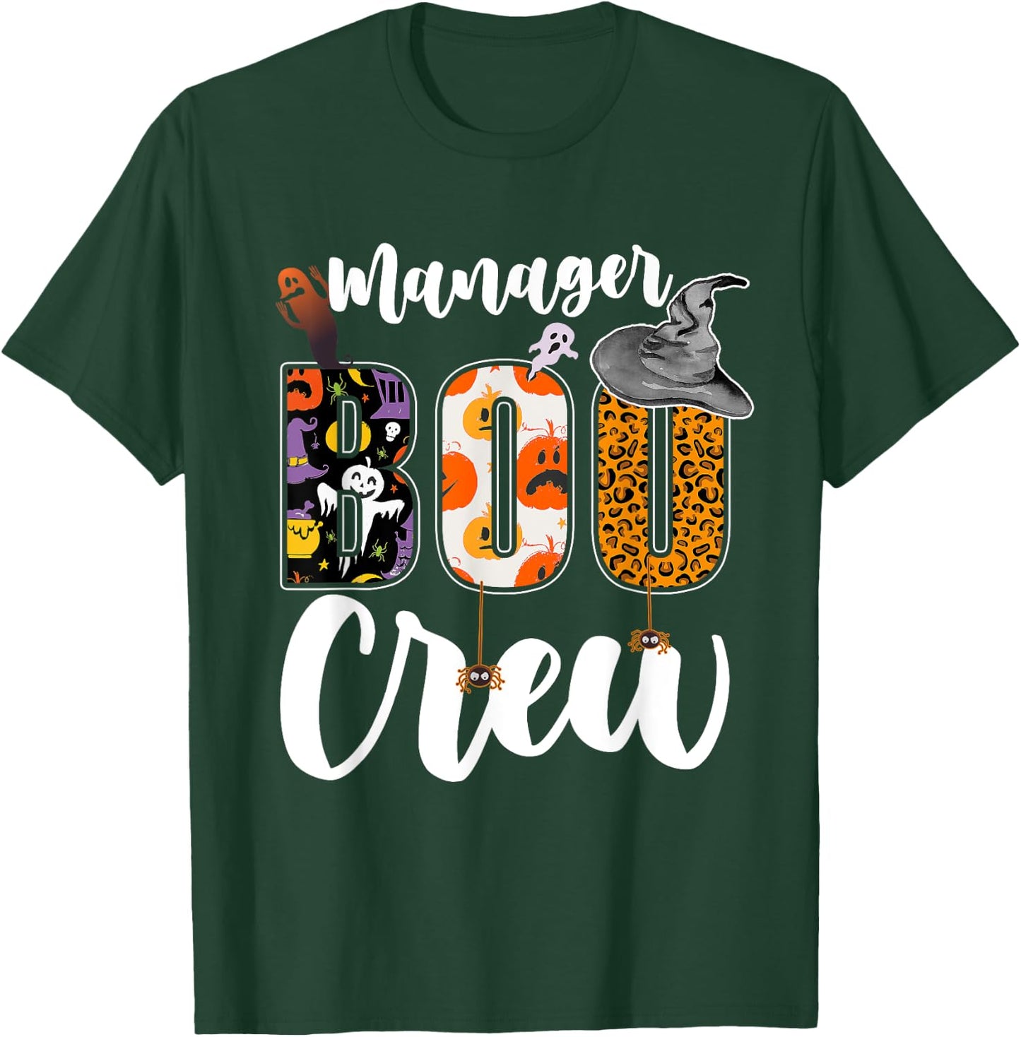 Manager Boo Crew Halloween Matching Executive T-Shirt - T-Shirt | Forest