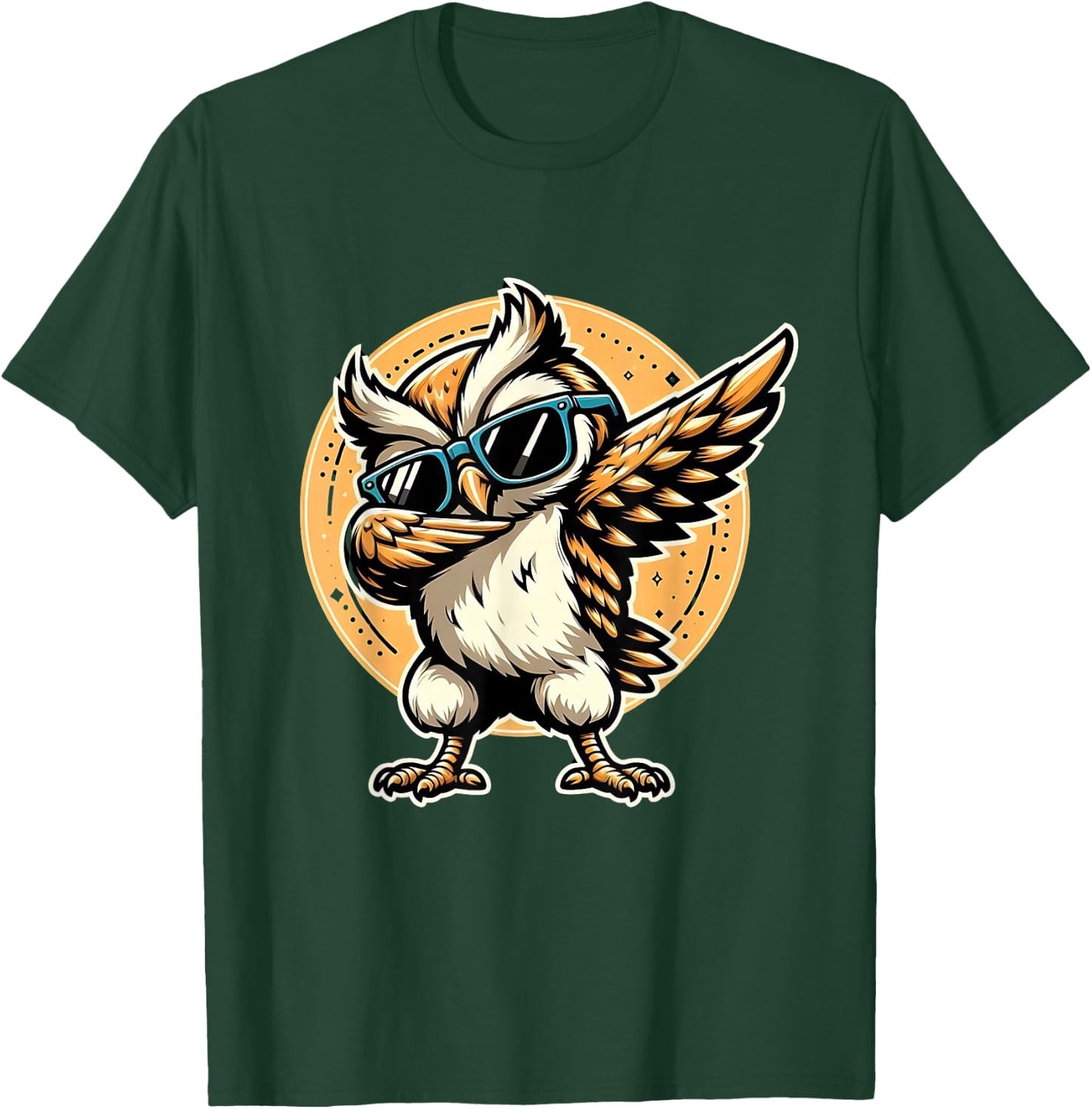 Dabbing Owl Funny Cool Dab Dance Owl Lover T-Shirt - T-Shirt | Forest