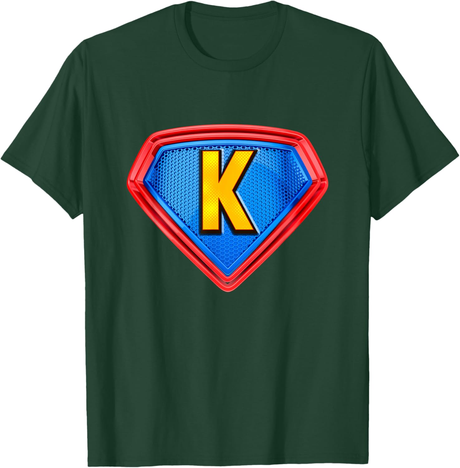 Cool Super K Alphabet Cute Initial Monogram Letter K Graphic T-Shirt - T-Shirt | Forest