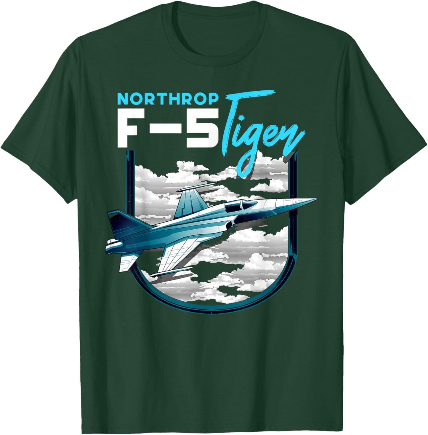 F5 Tiger Jet Vintage Machine Veteran Pilot T-Shirt - T-Shirt | Forest