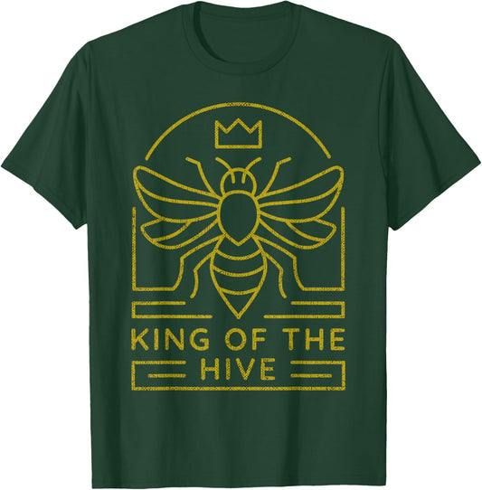 Beekeeper Outfit Men Bee Lover King Of The Hive T-Shirt - T-Shirt | Forest